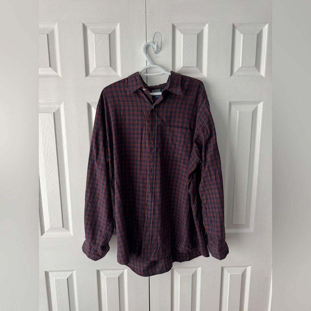 Vintage Polo Ralph Lauren Lowell Sport Plaid Flannel Button Down XL – Christmas